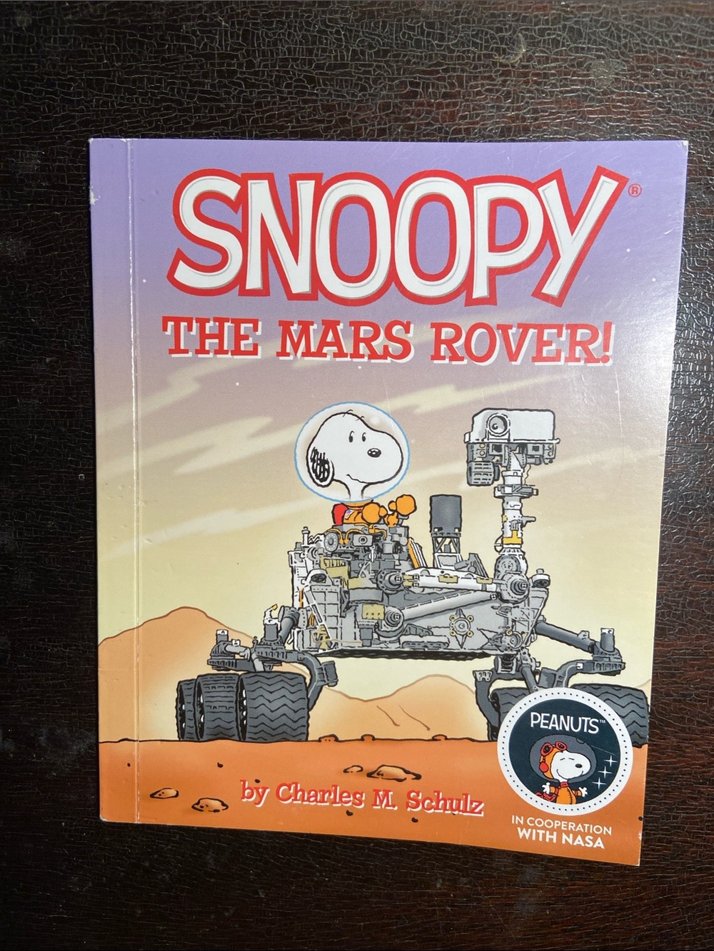 Snoopy space helmet Peanuts NASA McDonald’s The Mars Rover Paperback Book SNOOPY